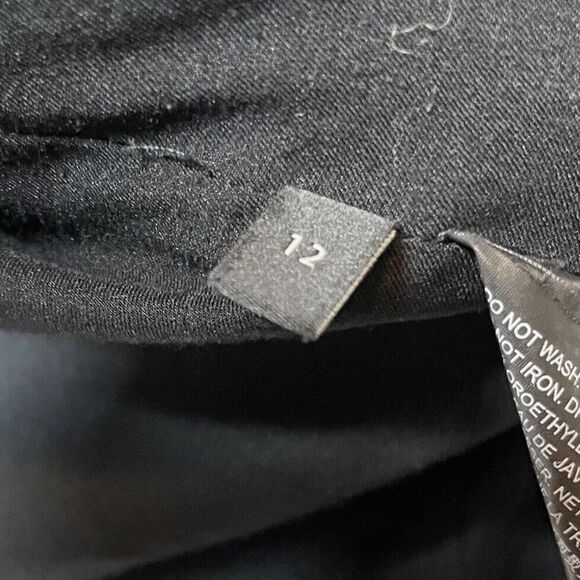 THEORY Velvet Blazer Women 12 Black Waist Tab 1-Button Viscose Silk Jacket - Picture 14 of 16